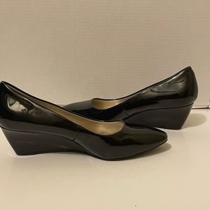 Bandolino Black Patent Leather Wedge